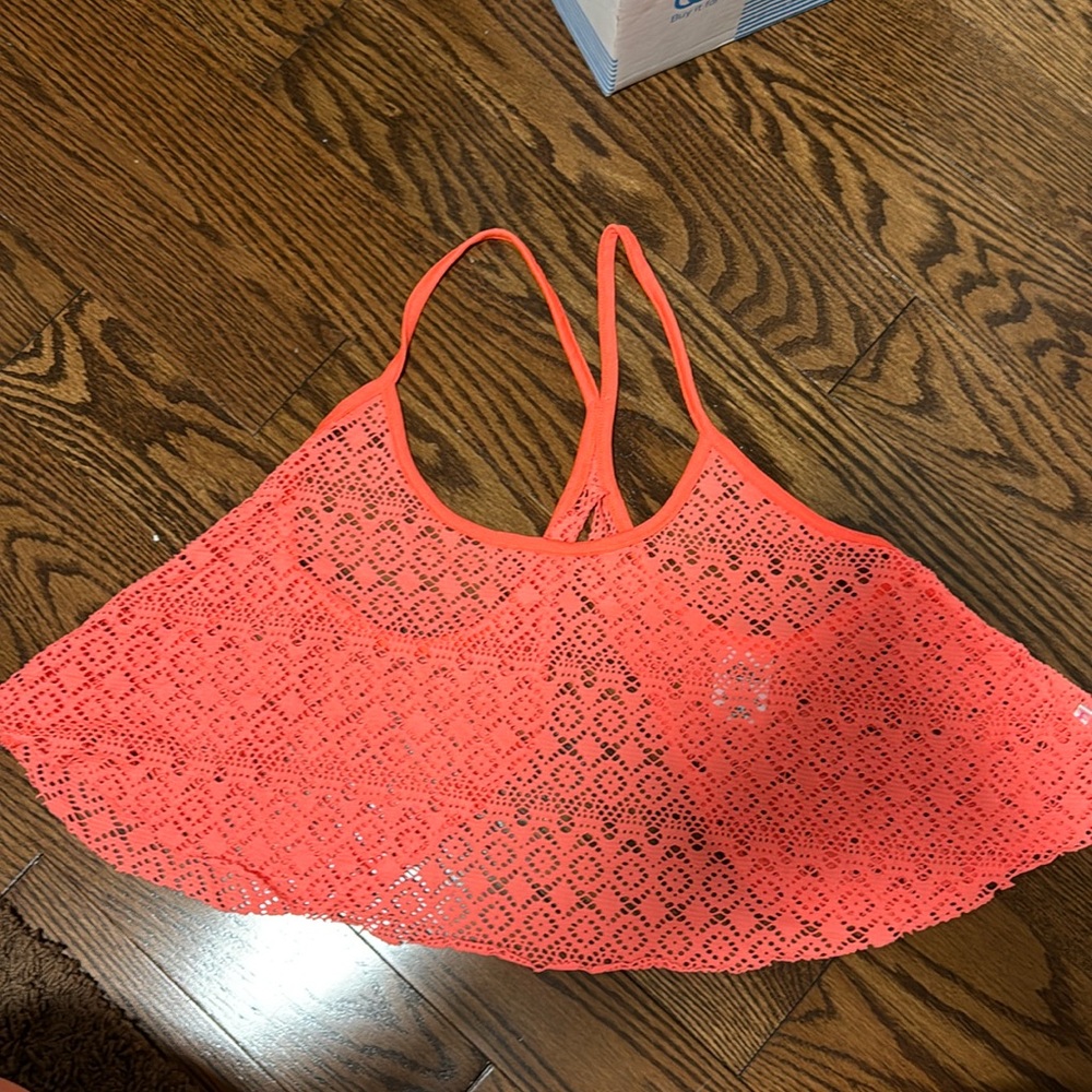 Victoria’s Secret Cover Up Top. Color: Coral. Size: Medium.